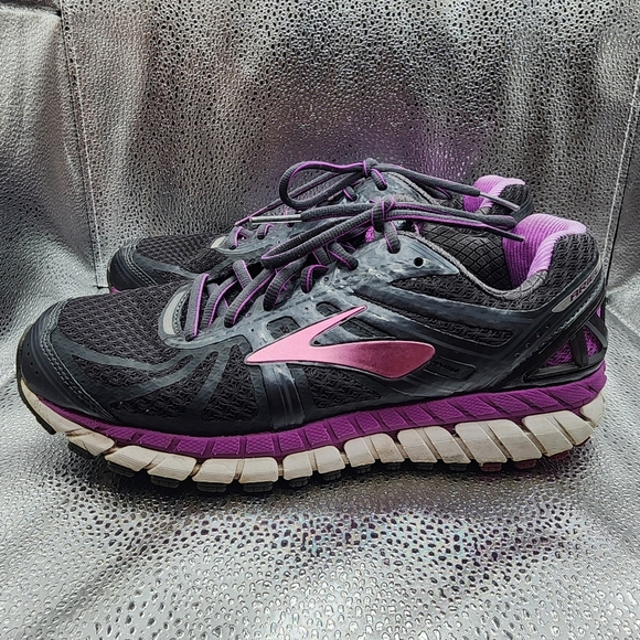 Brooks Shoes Women's 9 Medium B Ariel 16 Black Purple Running 1202191B059 - Picture 1 of 11